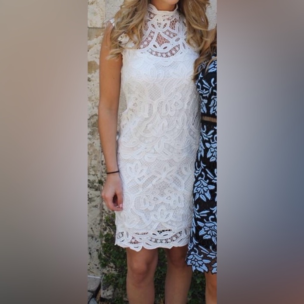 White lace dress from Laundry by Shelli Segal. Size 0